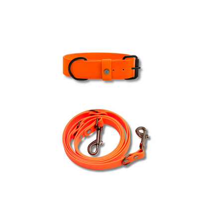 Hundehalsband &amp; Leine-Set, 38mm Neon