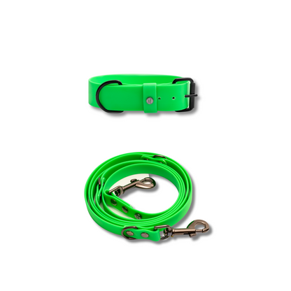 Hundehalsband &amp; Leine-Set, 38mm Neon